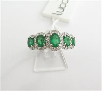 Ringe Lucciole Gioielli Dame in Weißgold Smeraldo 1.33 Ct ANVSCROYALS - ANVSCROYALS